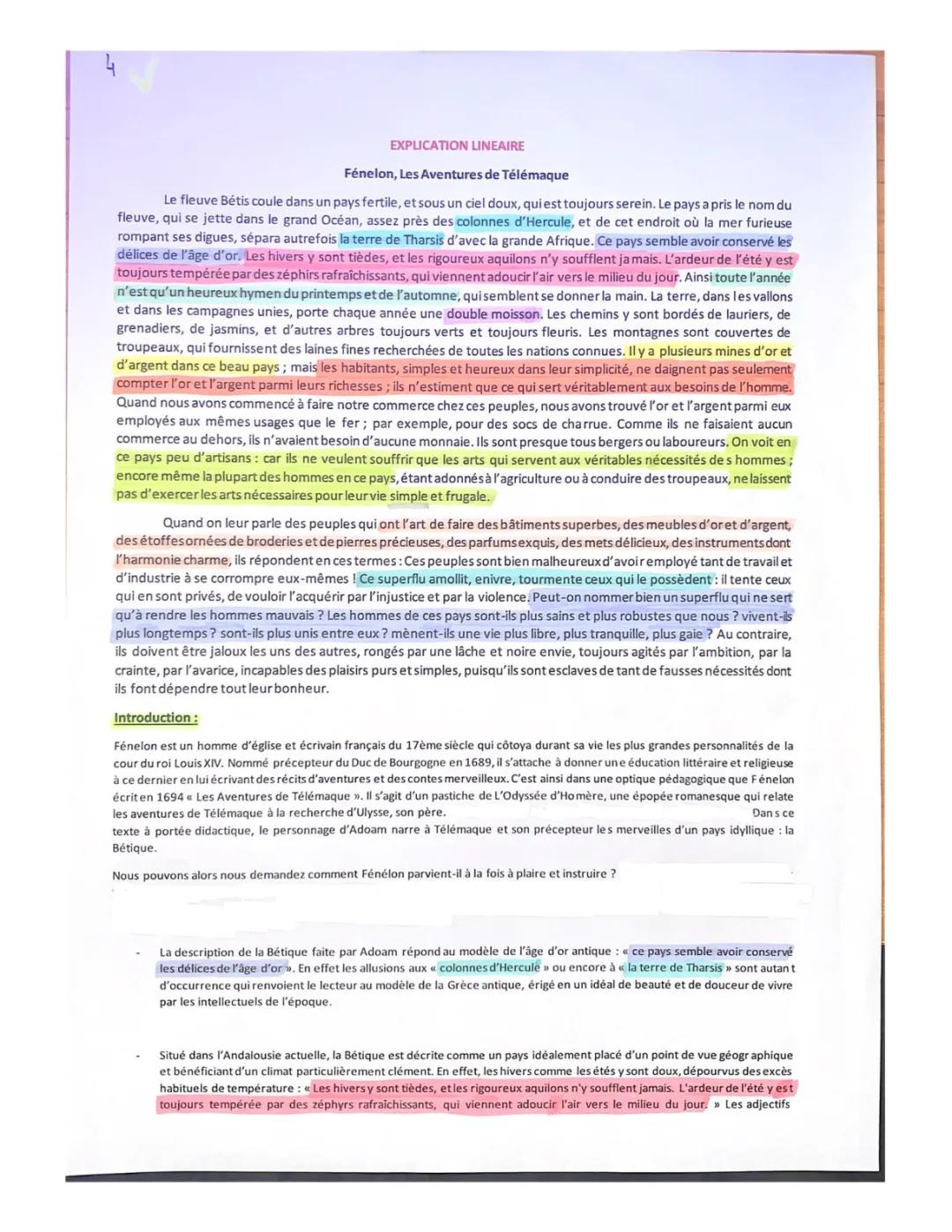 Qui a écrit et raconte Les Aventures de Télémaque de Fénelon ? Résumé et commentaire corrigé