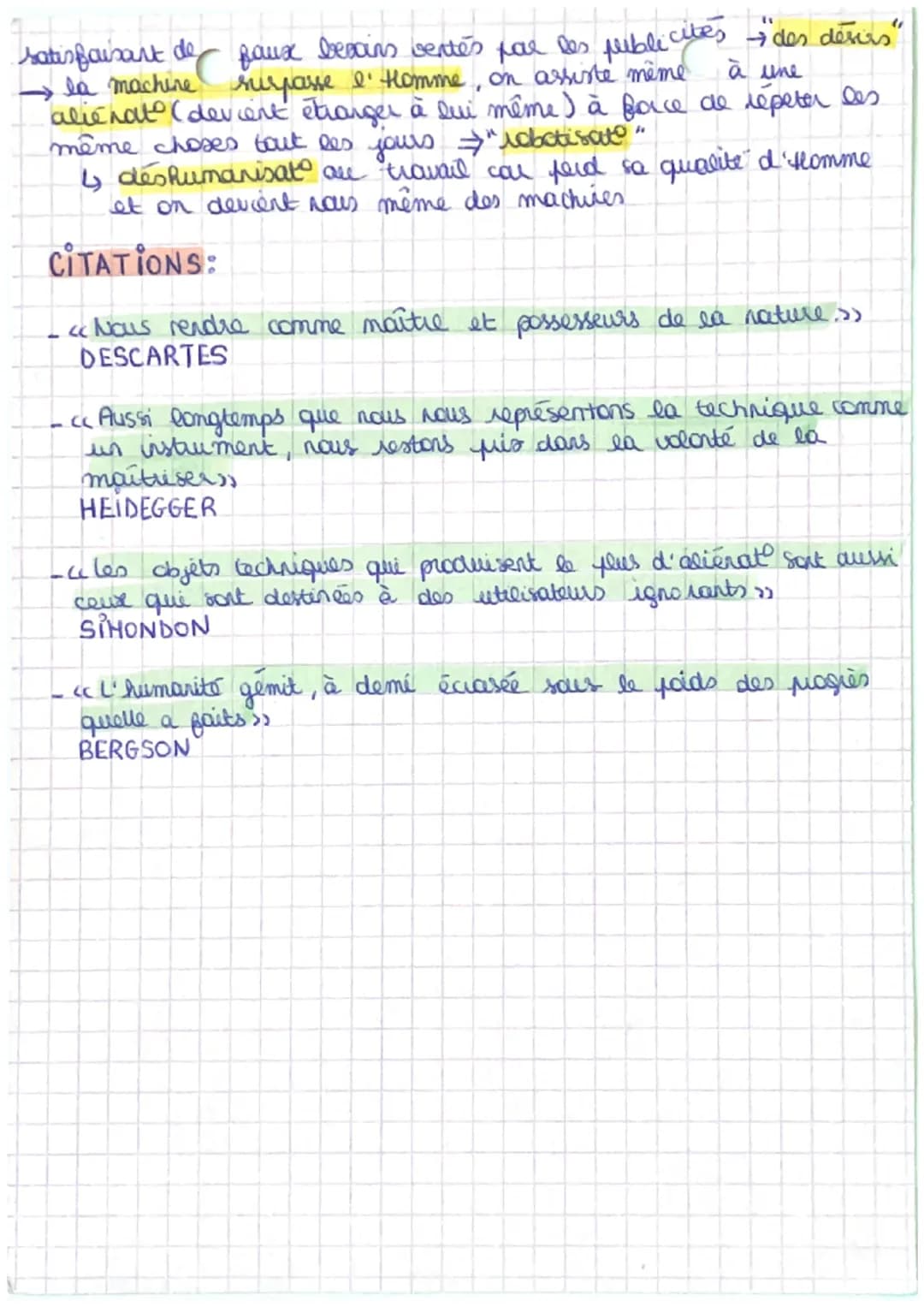 LA
la technique
TECUNIQUE
= une habilité / un savoir faire / competence acquise. Elle
suppose l'apprentissage de règles et de méthodes.
o l'
