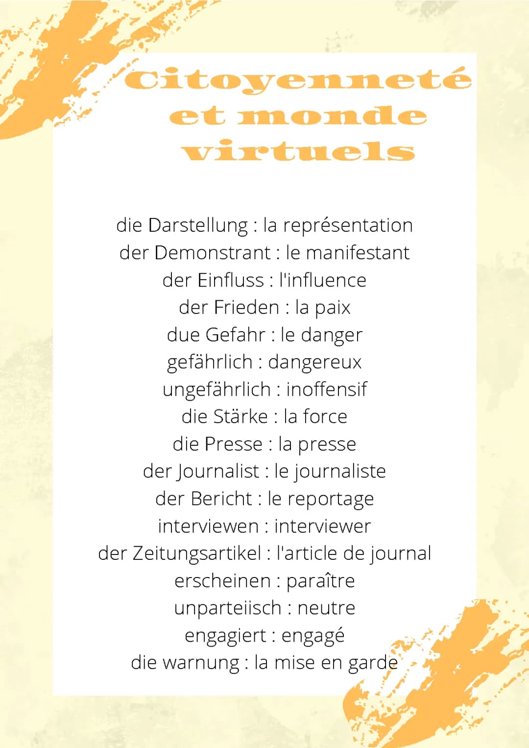 Comprendre la Citoyenneté et le Monde Virtuel en Allemand, Espagnol et Anglais