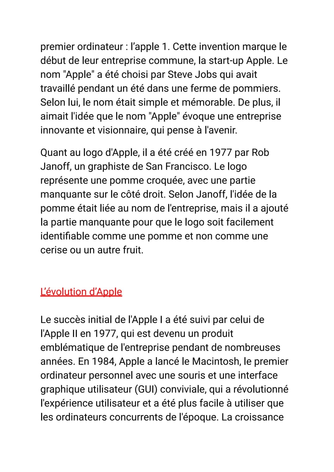 Introduction :
Apple est une entreprise multinationale
américaine spécialisée dans la conception, la
fabrication et la commercialisation de 