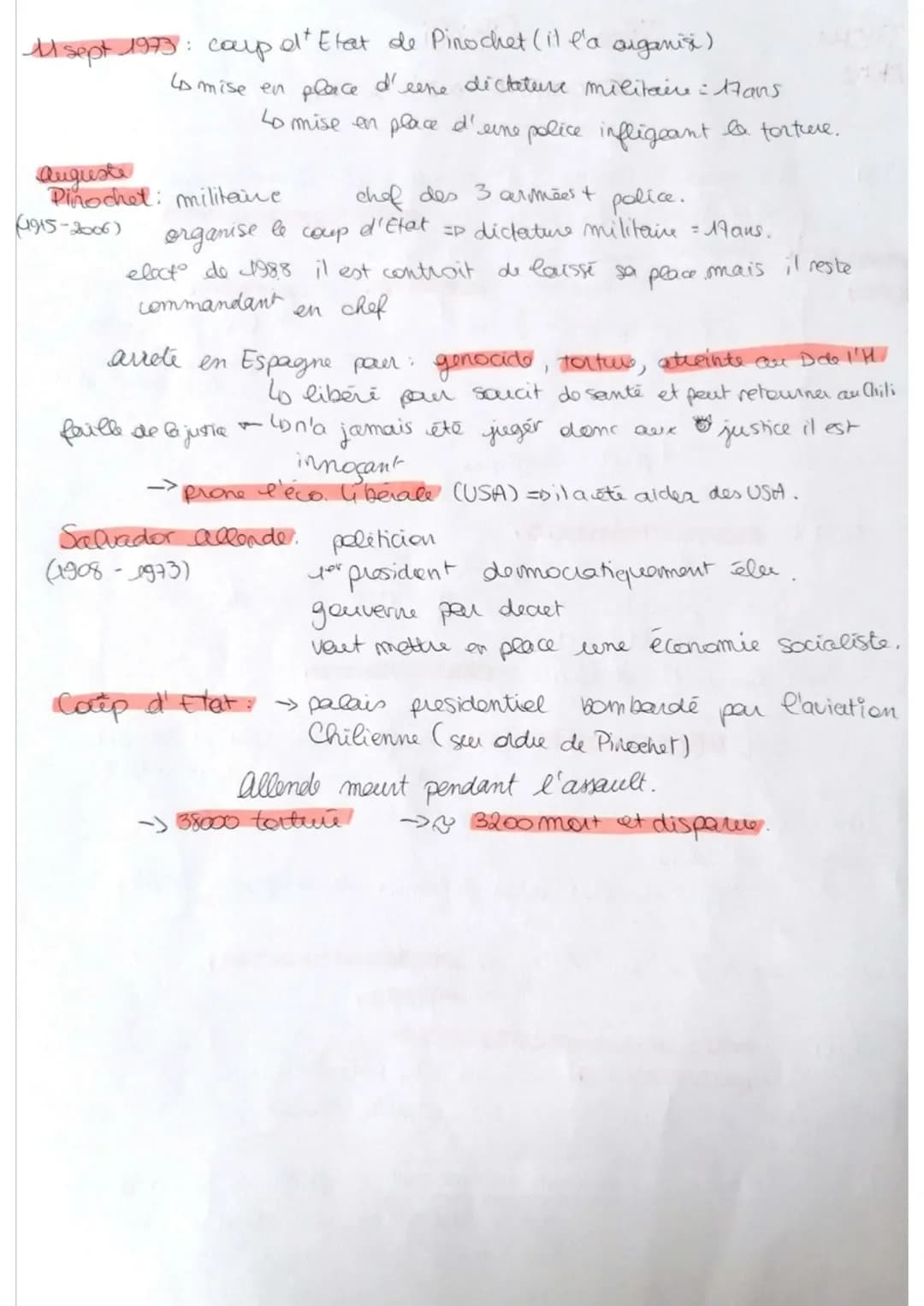 THEMA
AKF 2
: Chili
DEMOCRATIE > DICTATURE
modèle
URSS
Jalon
1970 -> Salvador Allende: 1er président ele démocratiquement
→ veut mettre en p