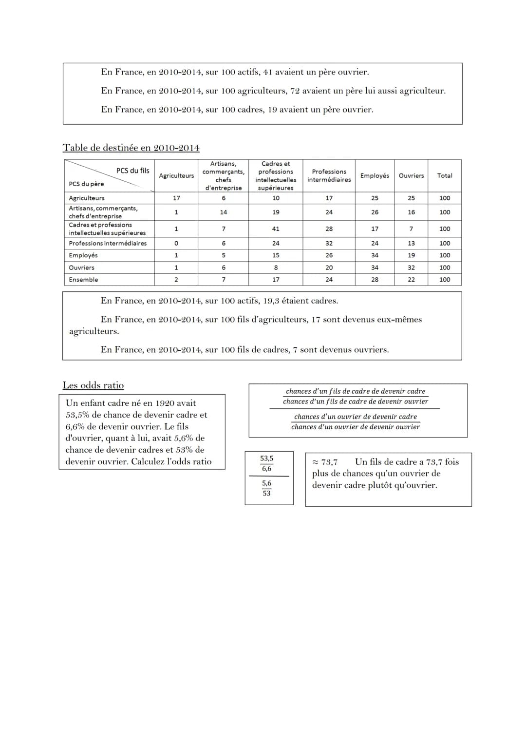 SES: CALCULS ET LECTURES DE CHIFFRES
SPECIFIQUES
CALCULER UN INDICE:
Indice de l'année =
Calculer les indices de cette entreprise en
prenant