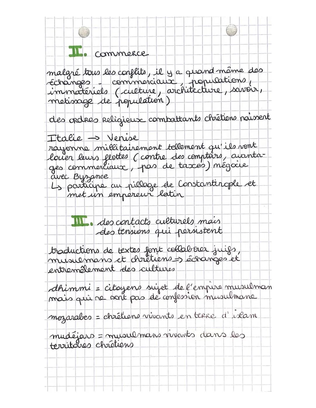 La Méditerranée médiévale Seconde : Fiche de Révision PDF et Contrôle Corrigé