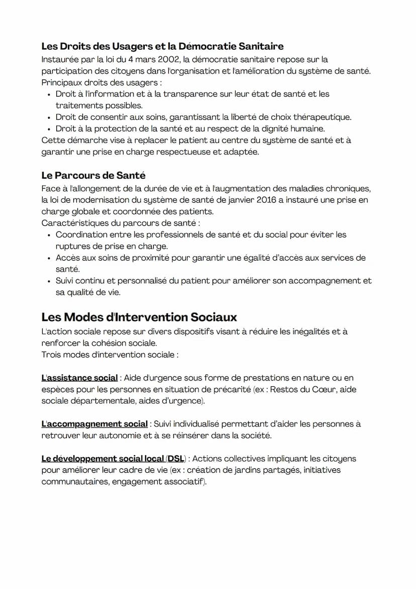 # Les modes d'intervention
sanitaires & sociaux

Les modes d'intervention en santé et en action sociale jouent
un rôle essentiel dans la pré