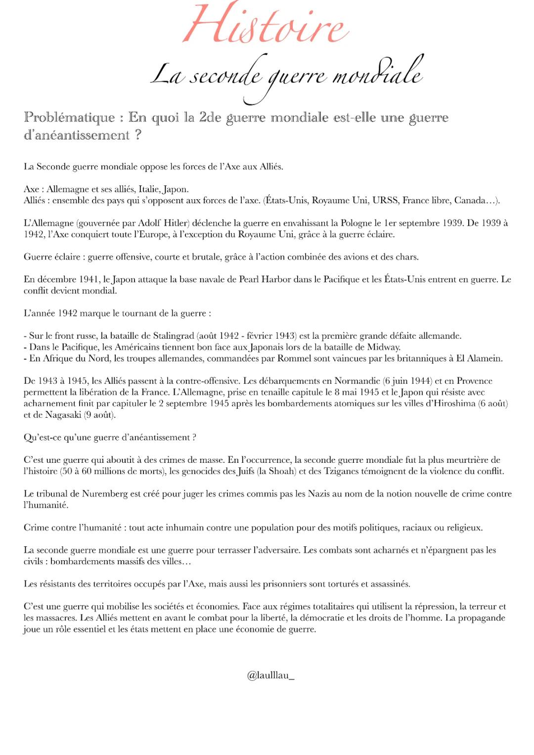 La Seconde Guerre Mondiale : Résumé, Causes, Acteurs, Date de Fin et Guerre d'Anéantissement