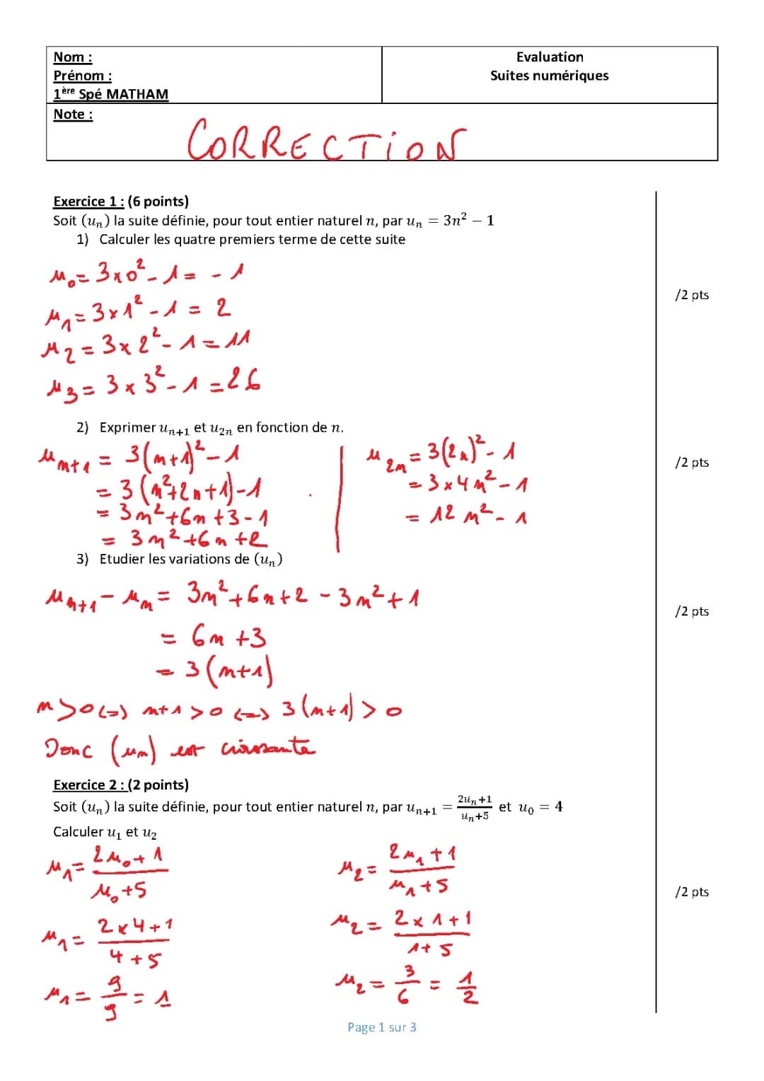 Comment Calculer les Premiers Termes d'une Suite et Étudier le Sens de Variation