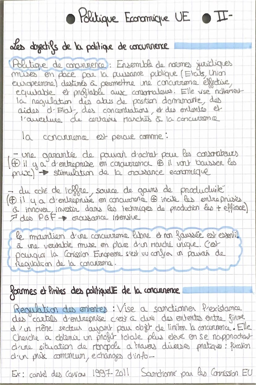 Politique Econarique UE
I
Etape de l'integration econonique
L'integration economique est l'ensemble de procedés par
lesquelles 2 ou plusieur