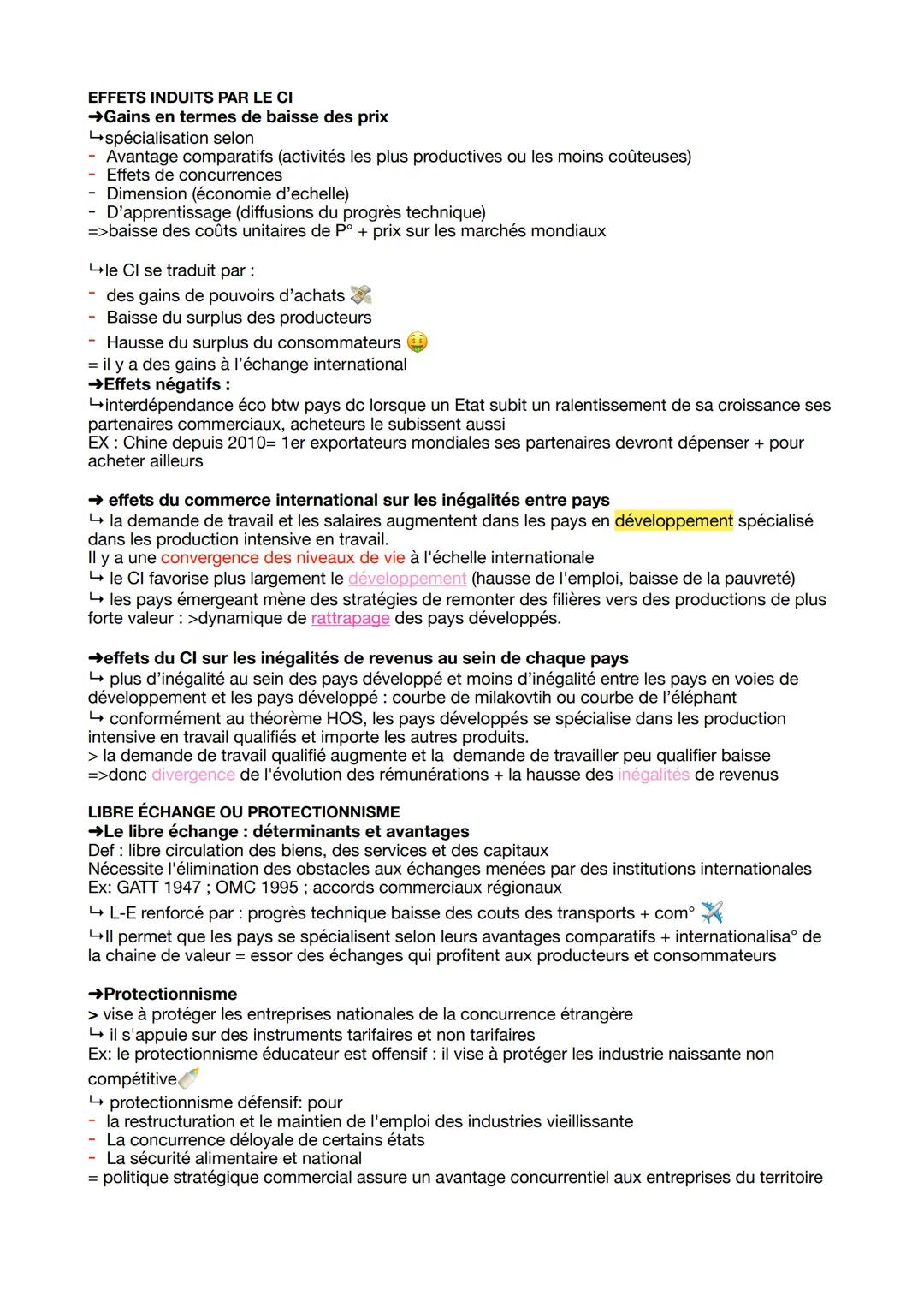 SES
Commerce International :
Def: désigne les échanges commerciaux, mondiaux de biens dans les pays du monde
DÉTERMINANTS DES ÉCHANGES INTER