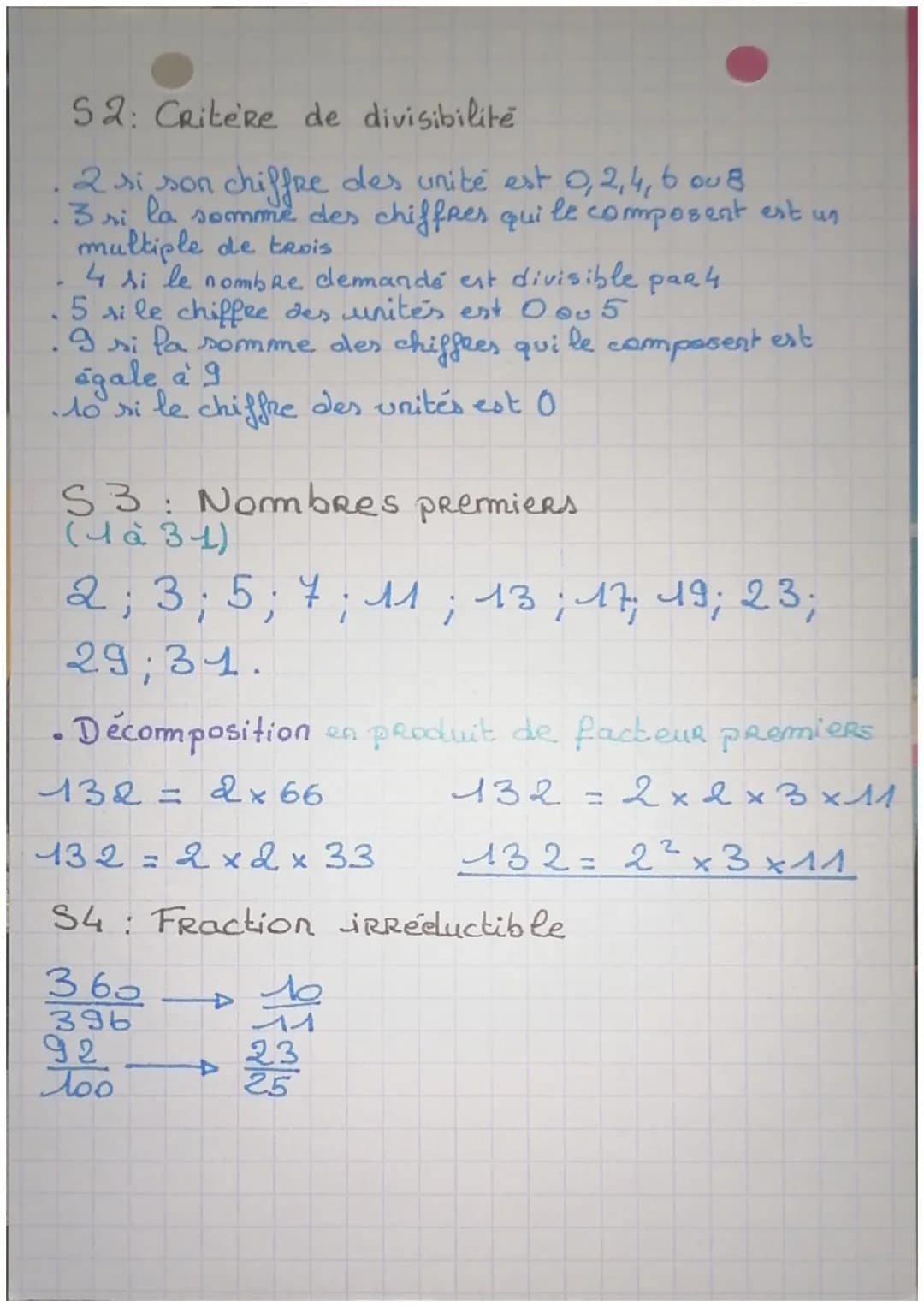 Sa 1: Arithmétique
St: Division euclidienne
diviseur
dividen de
a
b
9
reste
R
بی
quotient
Exemple
47 5
-45
の
47 = 5 × 9 +2
حم
SUR calculatri