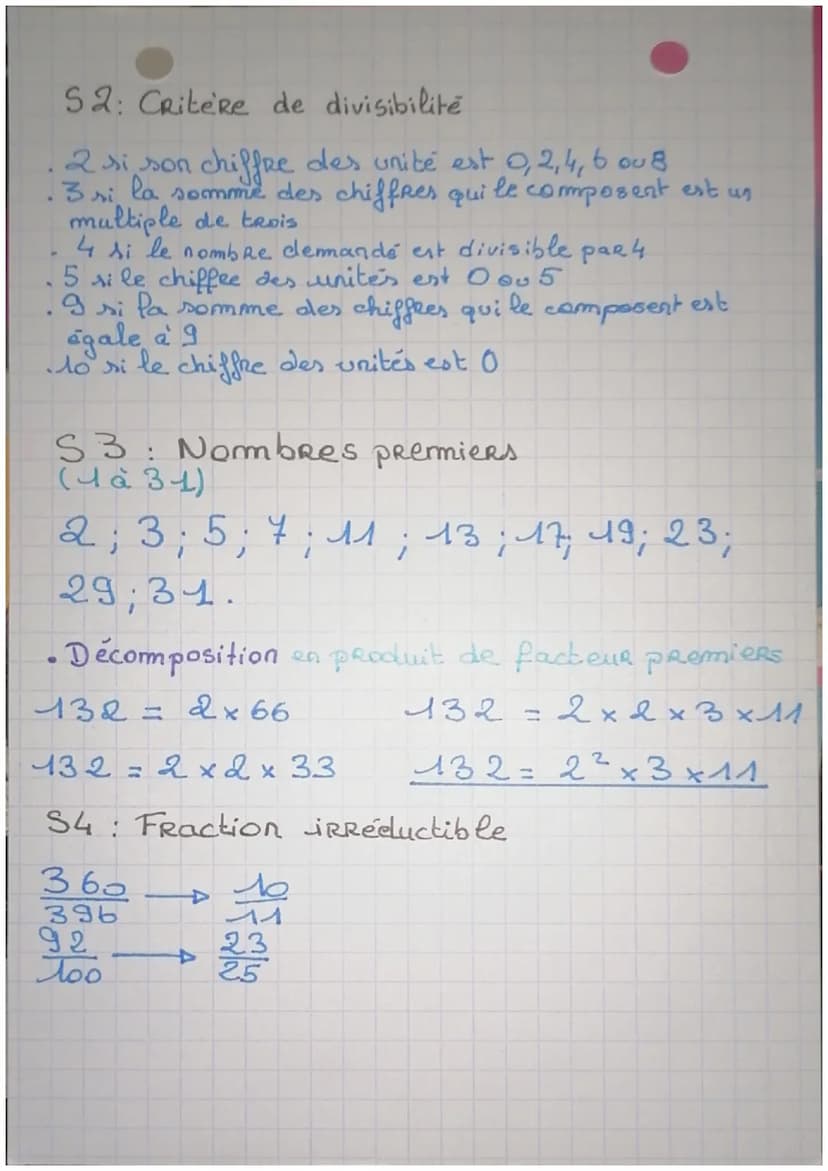 Sa 1: Arithmétique
St: Division euclidienne
diviseur
dividen de
a
b
9
reste
R
بی
quotient
Exemple
47 5
-45
の
47 = 5 × 9 +2
حم
SUR calculatri