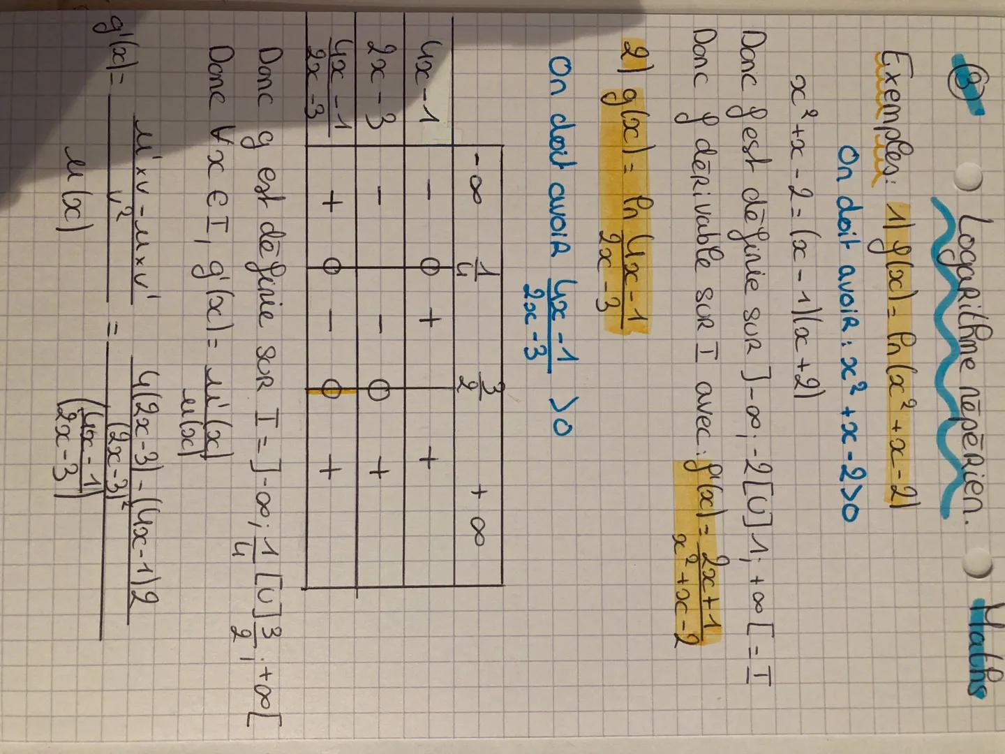 Maths
# Logarithime neperien Hall

* Fonction Reciproque de la fonction exponentielle

L'equation $e^x = a$ pour $x \in IR$ aso, admet une
s