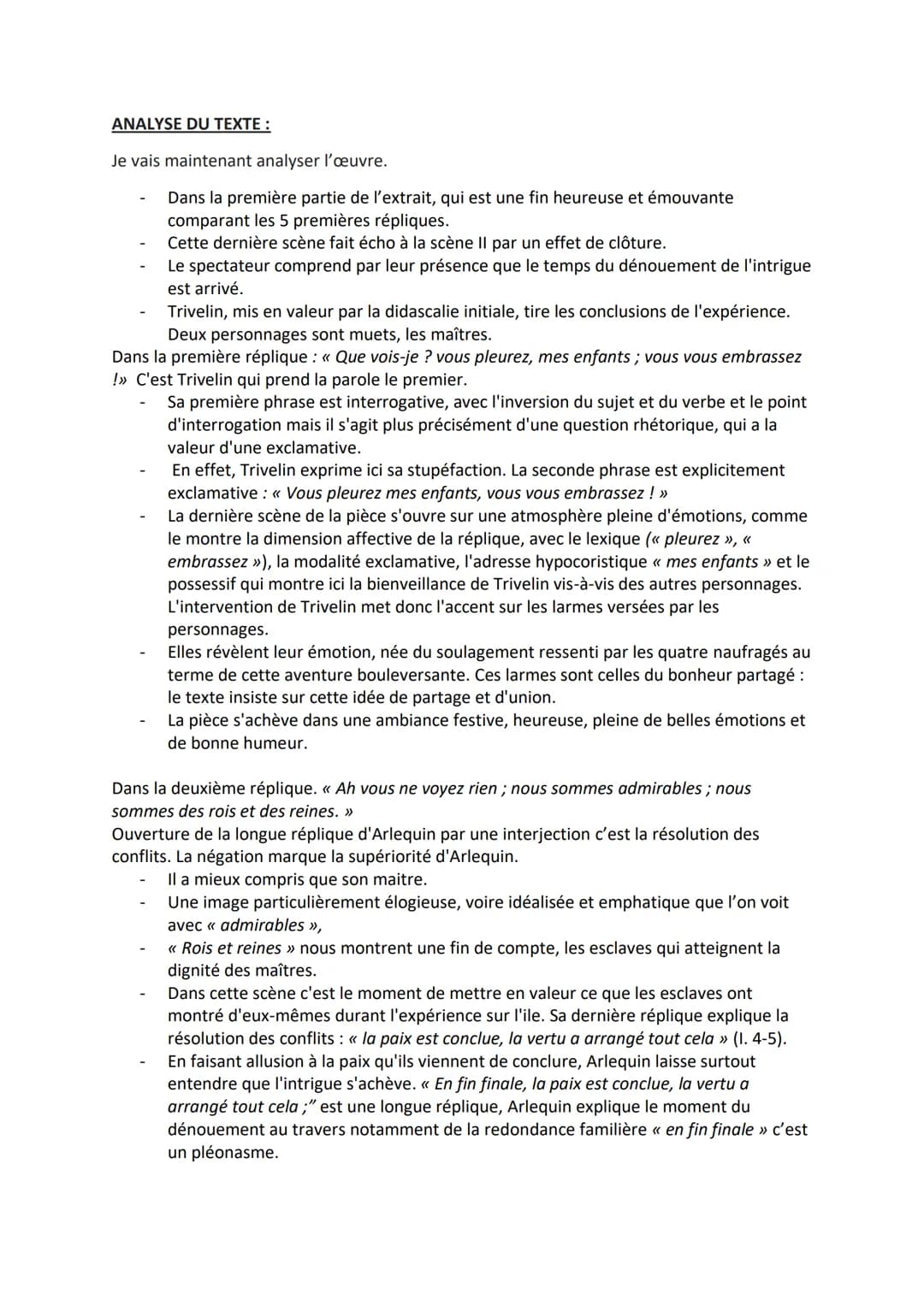 Fiche de révision n°6:
Marivaux, L'île des esclaves, scène XI
INTRODUCTION :
Bonjour, M., aujourd'hui je vais vous présenter comme lecture l