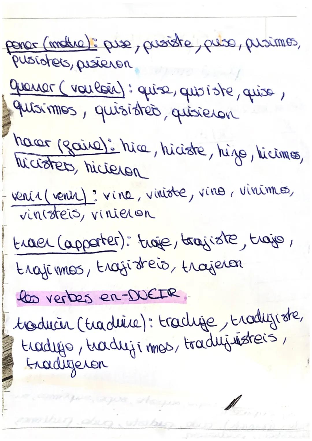 DATE:

# Espagnol

passe simple

terminaisons: radical + terminaisons

AR
ER/IR

ē

کے
asre
iste
io
amos

pour exprimer
une action révolue
a