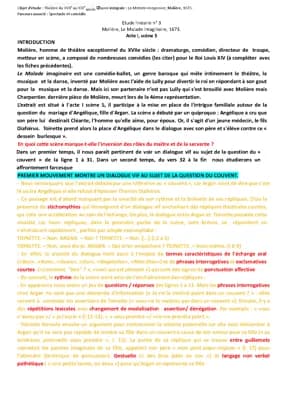Know Le Malade Imaginaire Acte 1 Scène 5 Analyse linéaire  thumbnail
