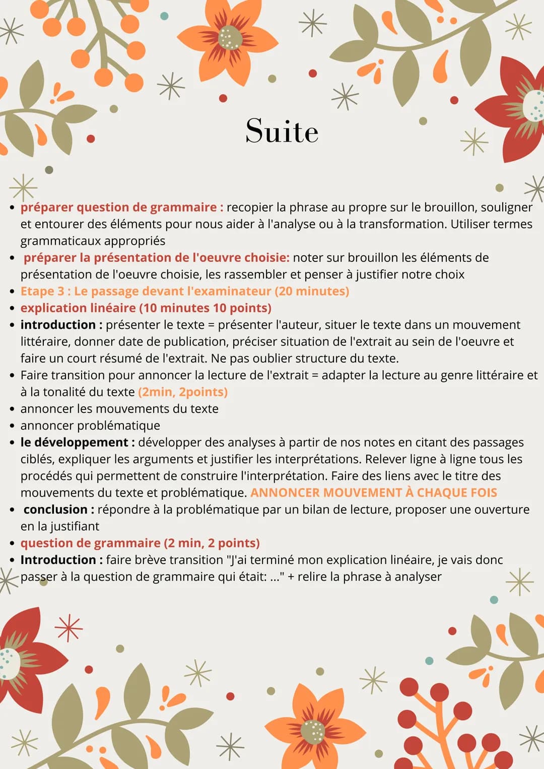*
Etape 1: L'accueil (10 minutes)
●
accueil, vérification carte d'identité, convocation
• texte choisi par l'examinateur pour l'oral
●
quest