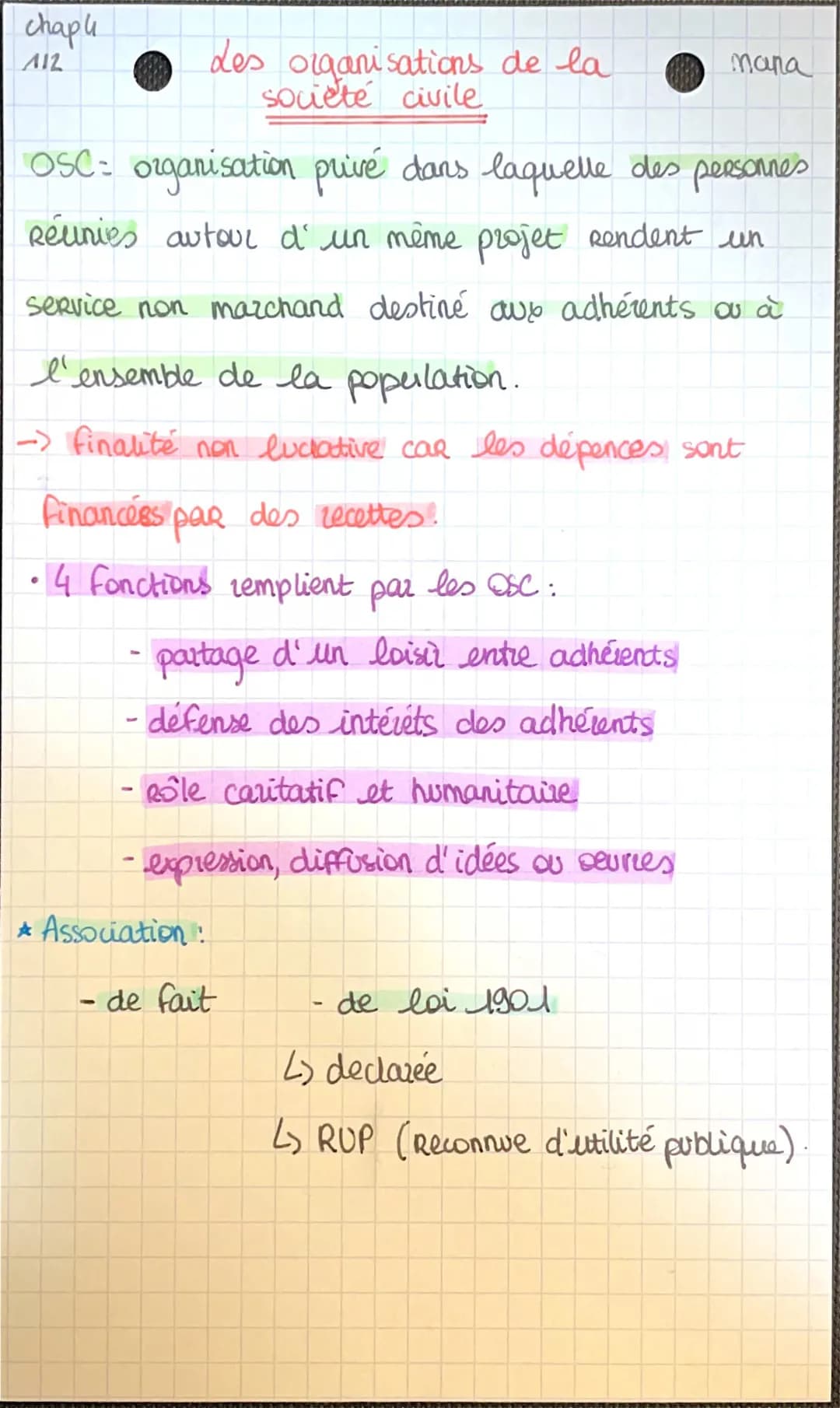 Exemples et Liste des Organisations de la Société Civile (OSC) et Leur Rôle