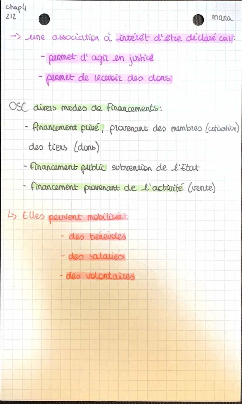 chaple
112
Les organisations de la
societé civile
OSC: organisation privé dans laquelle des personnes
Relinies autour d'un même projet Rende