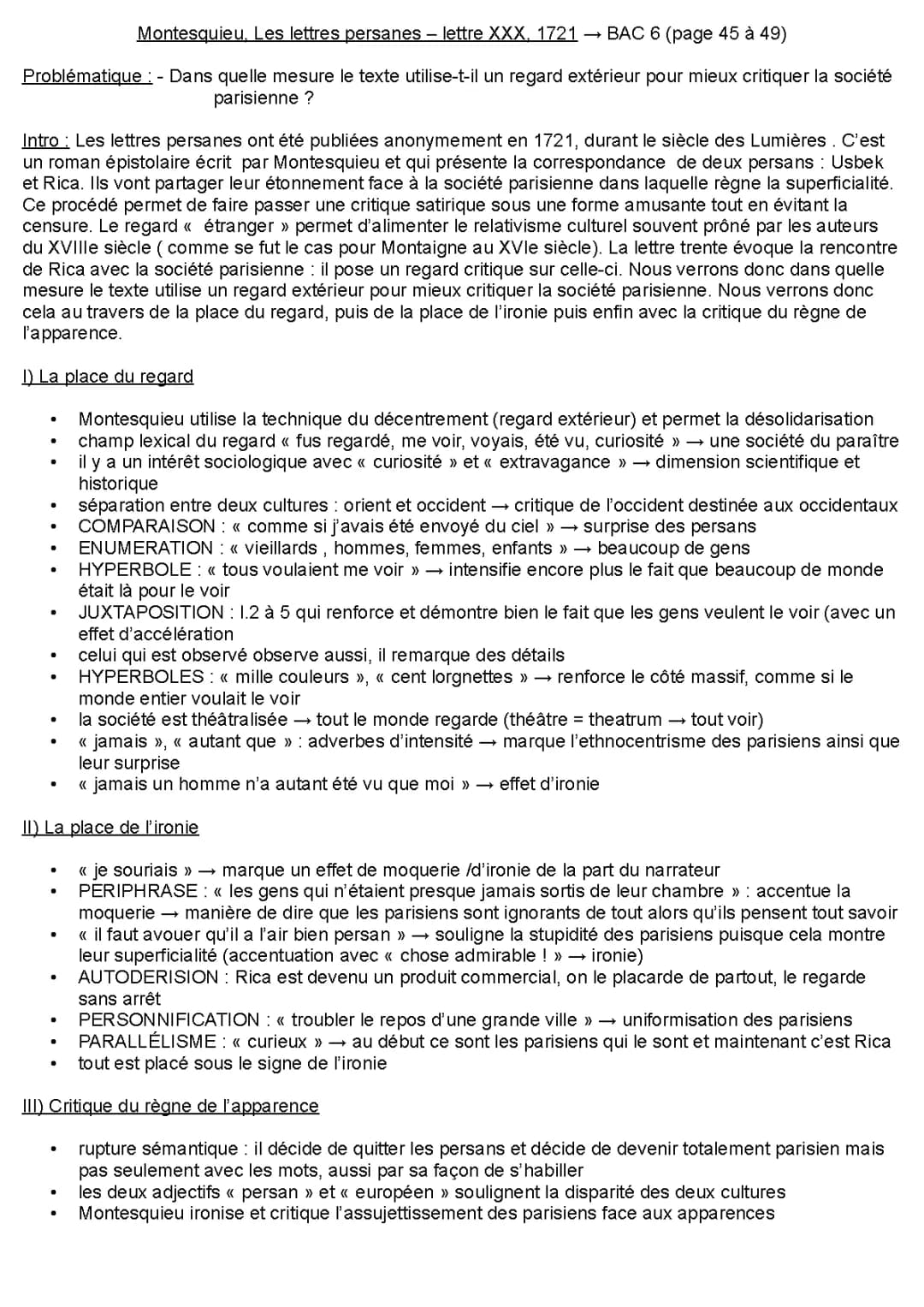 Découvre les Lettres Persanes : Résumés et Analyses Pour Toi