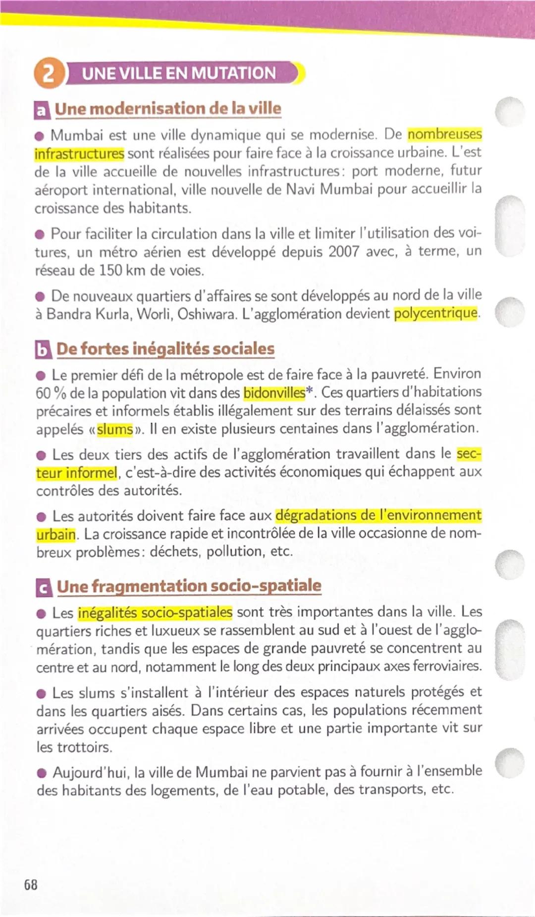 # LA MÉTROPOLISATION

Mumbai,
une métropole
en plein essor

1 MUMBAI, UNE MÉTROPOLE EN PLEIN ESSOR

a Une croissance démographique spectacul