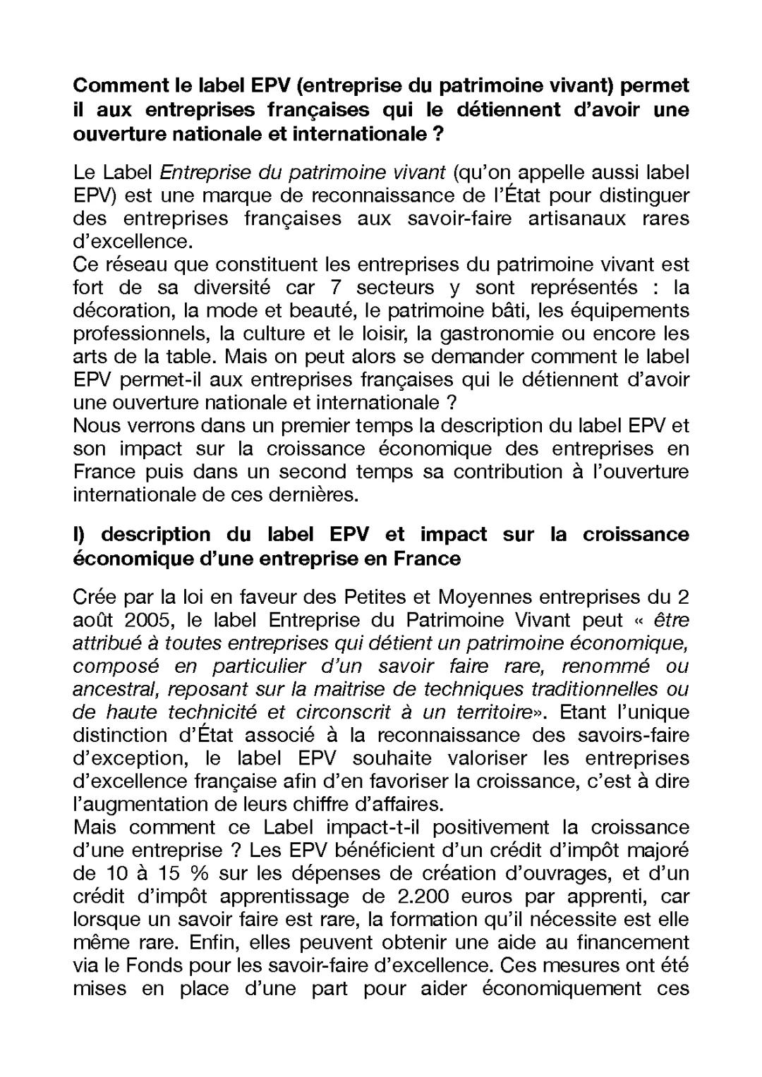 Les entreprises françaises labellisées EPV : Tout savoir