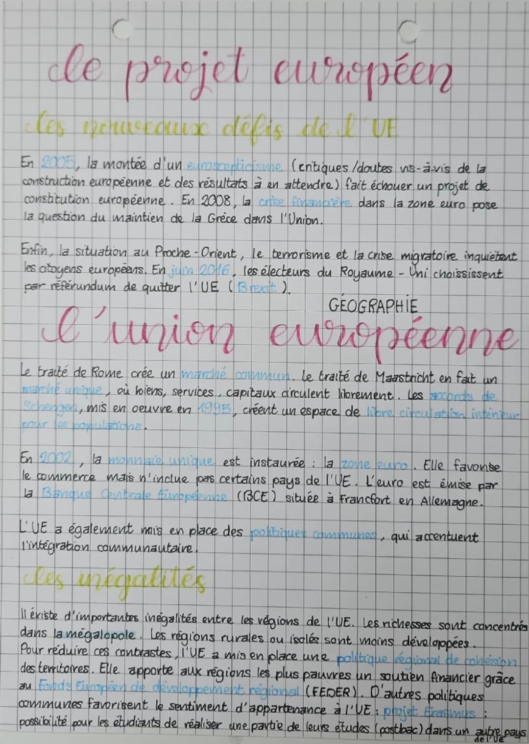 3e
(
HISTOIRE
l'affirmation
européenne
has debuts de la construction europeenne
Ces
pays
En 1951, sous l'impulsion des Français Jean Monnet 