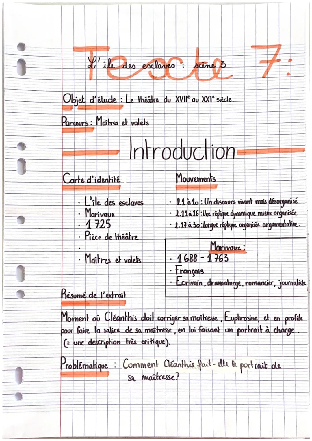 0
L'ile des esclaves:
Objet d'étude : Le théâtre du XVIIe au XXI° siècle.
Parcours: Maîtres et valets
Carte d'identité
L'ile des esclaves
Ma