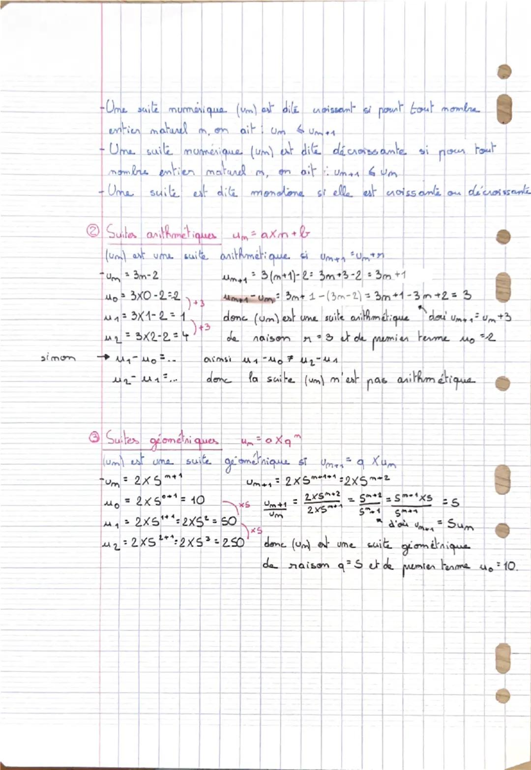 CHAPITRE 1
Suites numériques et récurrence
@Raisonnement par récurrence
Soit la suite ($u_m$) telle que $u_0 = 1$ et $u_{m+1} = \frac{u_m}{1