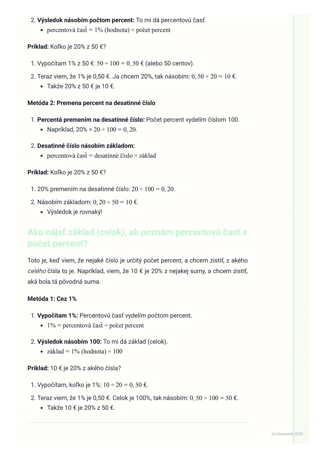 # Percentá

1. Úvod do percent

Percentá sú super dôležitá vec v matematike, lebo ich vidíme všade okolo nás!
Pomáhajú nám hovoriť o častiac