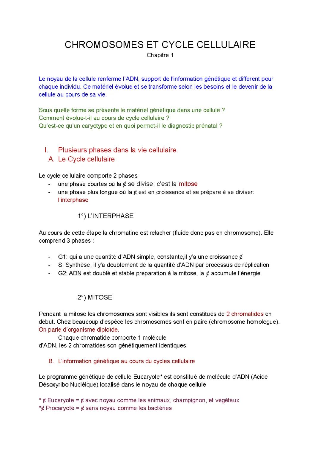 Le cycle cellulaire : étapes et schémas