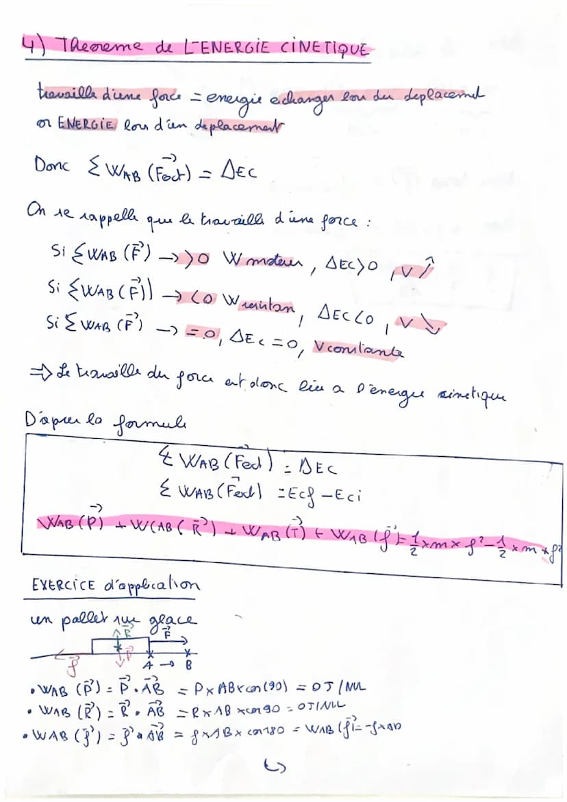 112 enegie
CiNETIQUE
L'énergie cinetique dien systeme ett dus
D'aper |Ec = 1/2
xmxv²
theoretike
de l'énergie
instique
Soit une
F
force
Le tr