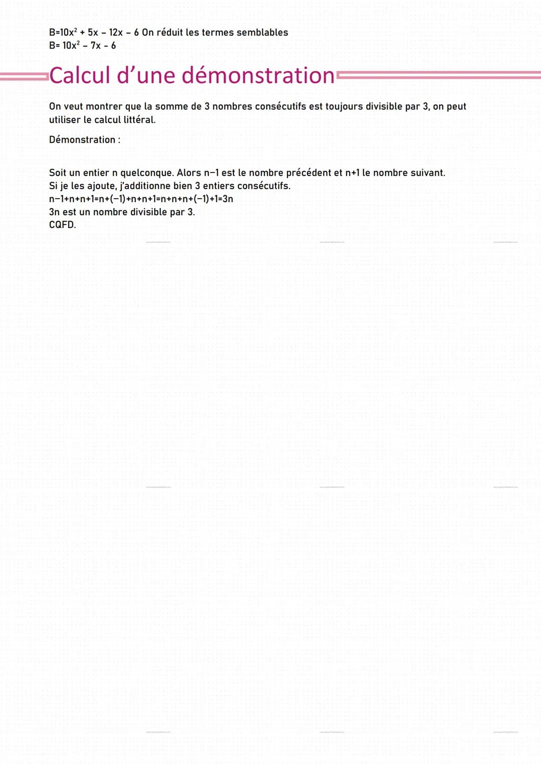 
<p>Une expression littérale est une expression mathématique contenant une ou plusieurs lettres qui désignent des nombres.</p>
<h2 id="simpl