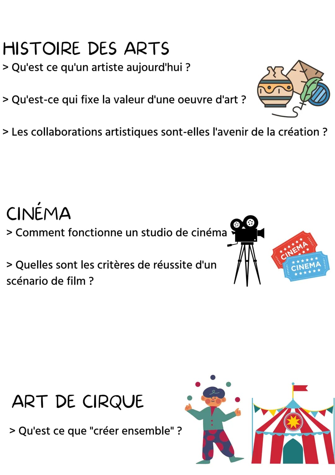 Sujet de Grand Oral
spécialité art HISTOIRE DES ARTS
> Qu'est ce qu'un artiste aujourd'hui ?
> Qu'est-ce qui fixe la valeur d'une oeuvre d'a