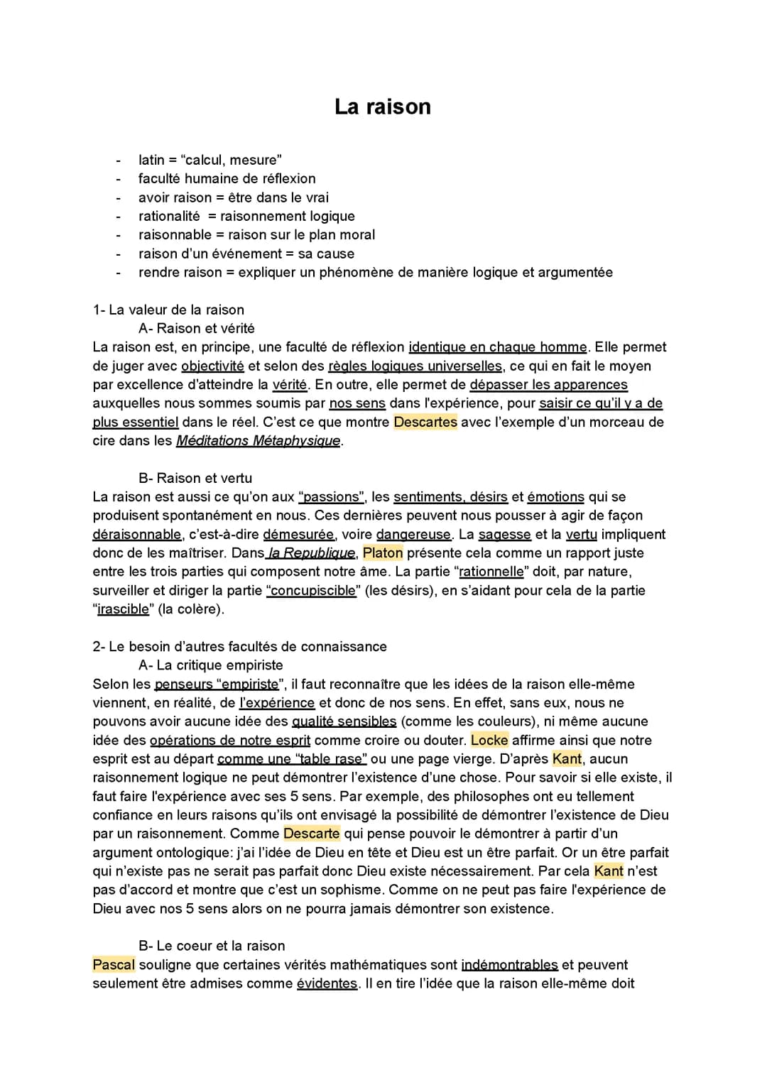 la raison philo 