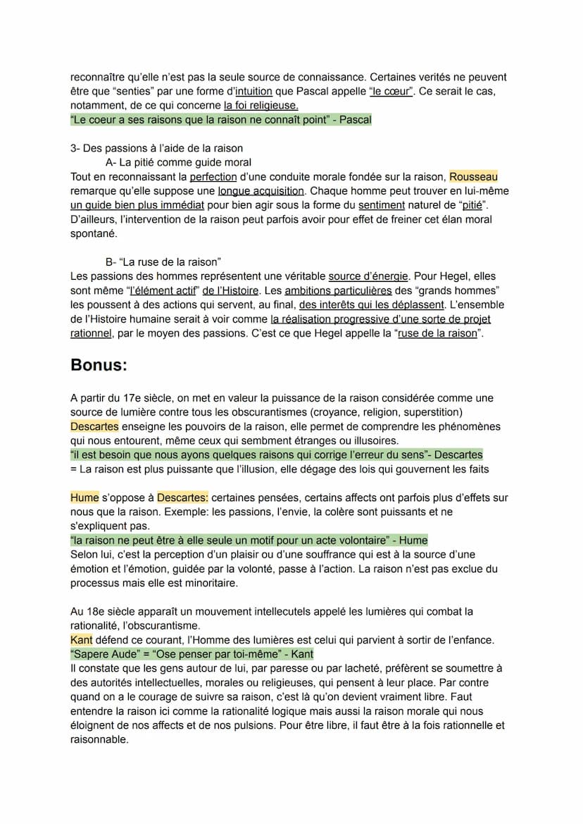 La raison
latin "calcul, mesure"
faculté humaine de réflexion
avoir raison = être dans le vrai
rationalité raisonnement logique
raisonnable 