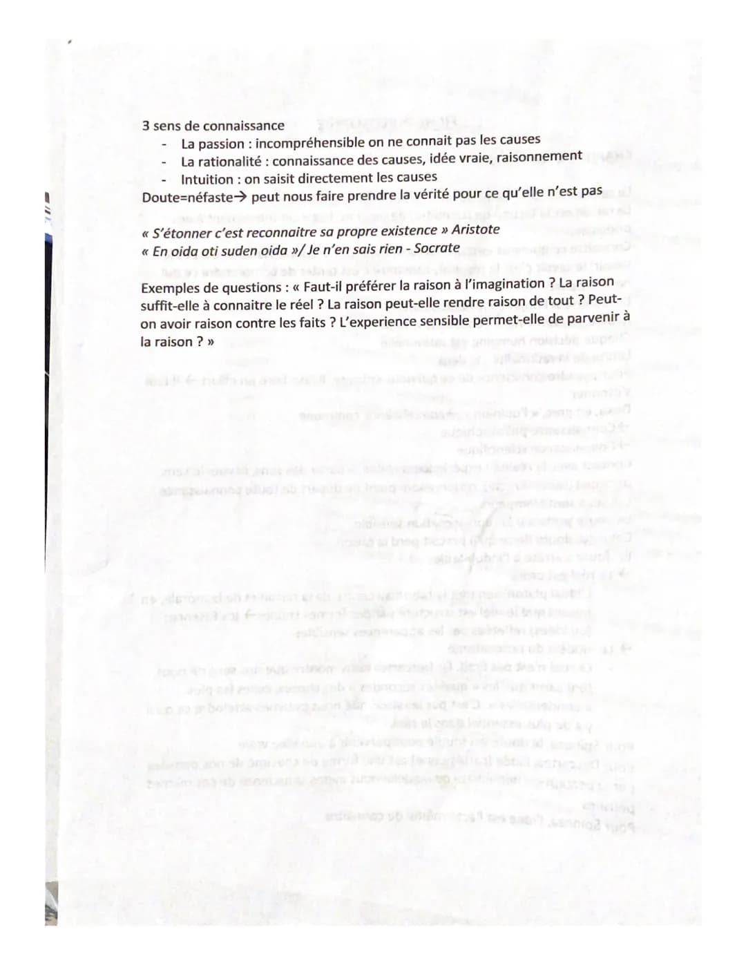 CHAPITRE 1: LA RAISON
FICHE PHILOSOPHIE
Le terme << raison » vient du latin << ratio » qui signifie calcul.
La raison est la faculté de conn