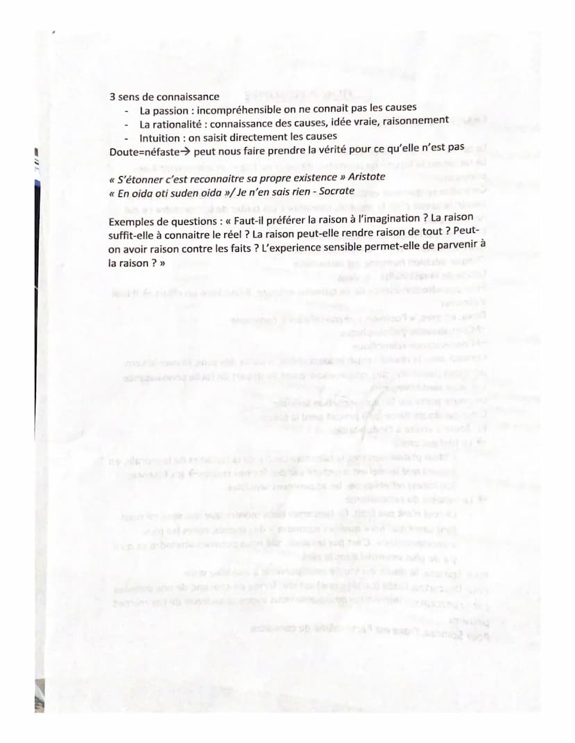 CHAPITRE 1: LA RAISON
FICHE PHILOSOPHIE
Le terme << raison » vient du latin << ratio » qui signifie calcul.
La raison est la faculté de conn