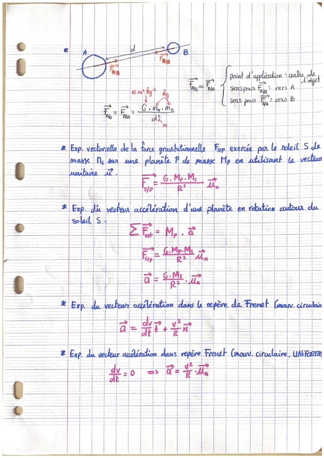 !
d
A
B
$F_{A/B}$
$F_{B/A}$
$F_{B/A}$
point d'application centre de
'djet
$F_{A/B}$ ou $F_{B/A}$
$N.m^2.kg^{-2}$
$kg$
sens pour $F_{A/B}$: v