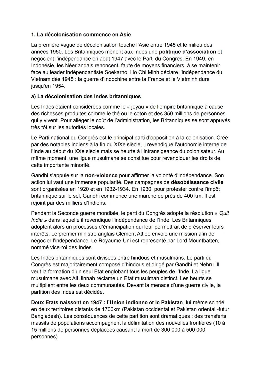 CHAPITRE VI: UNE NOUVELLE DONNE GEOPOLITIQUE : BIPOLARISATION ET
EMERGENCE DU TIERS-MONDE.
Le monde bascule vite dans une nouvelle forme de 