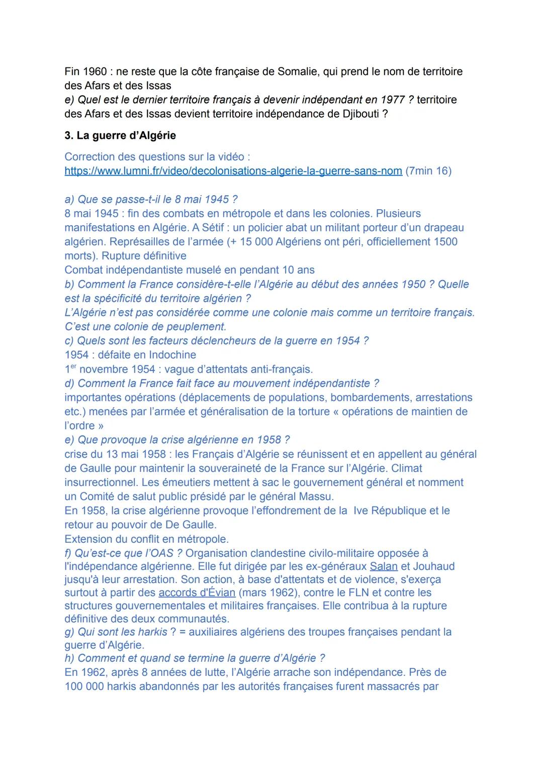 CHAPITRE VI: UNE NOUVELLE DONNE GEOPOLITIQUE : BIPOLARISATION ET
EMERGENCE DU TIERS-MONDE.
Le monde bascule vite dans une nouvelle forme de 