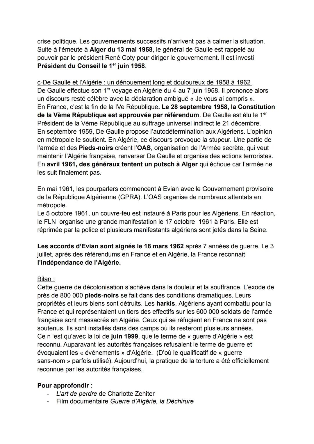 CHAPITRE VI: UNE NOUVELLE DONNE GEOPOLITIQUE : BIPOLARISATION ET
EMERGENCE DU TIERS-MONDE.
Le monde bascule vite dans une nouvelle forme de 