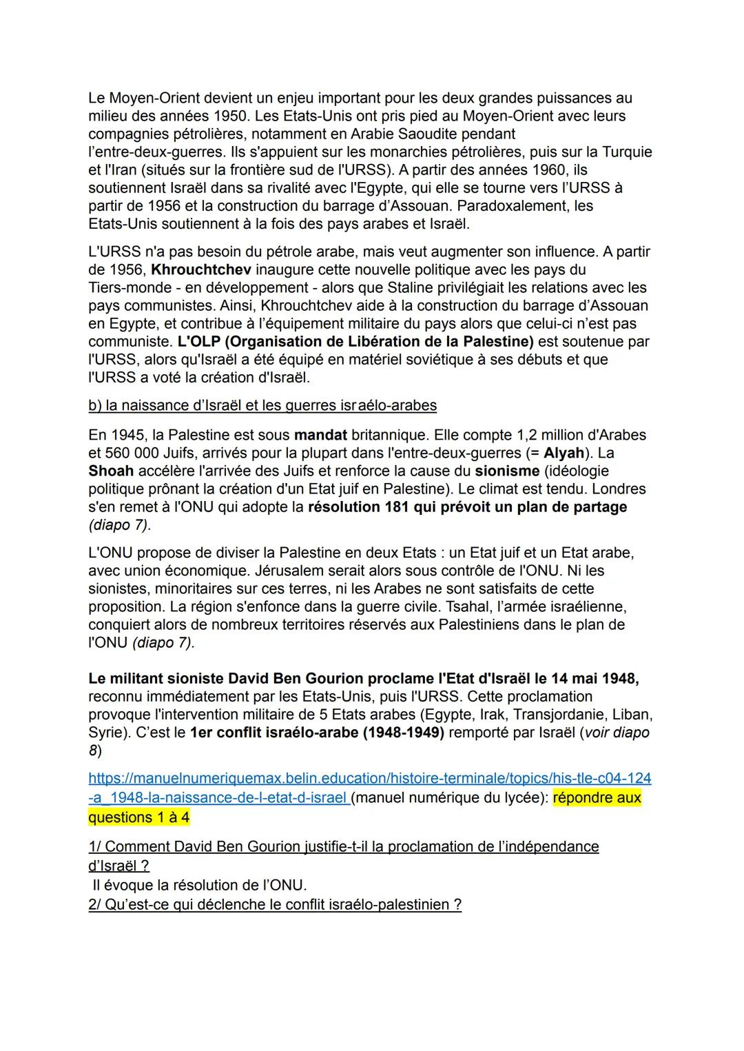 CHAPITRE VI: UNE NOUVELLE DONNE GEOPOLITIQUE : BIPOLARISATION ET
EMERGENCE DU TIERS-MONDE.
Le monde bascule vite dans une nouvelle forme de 