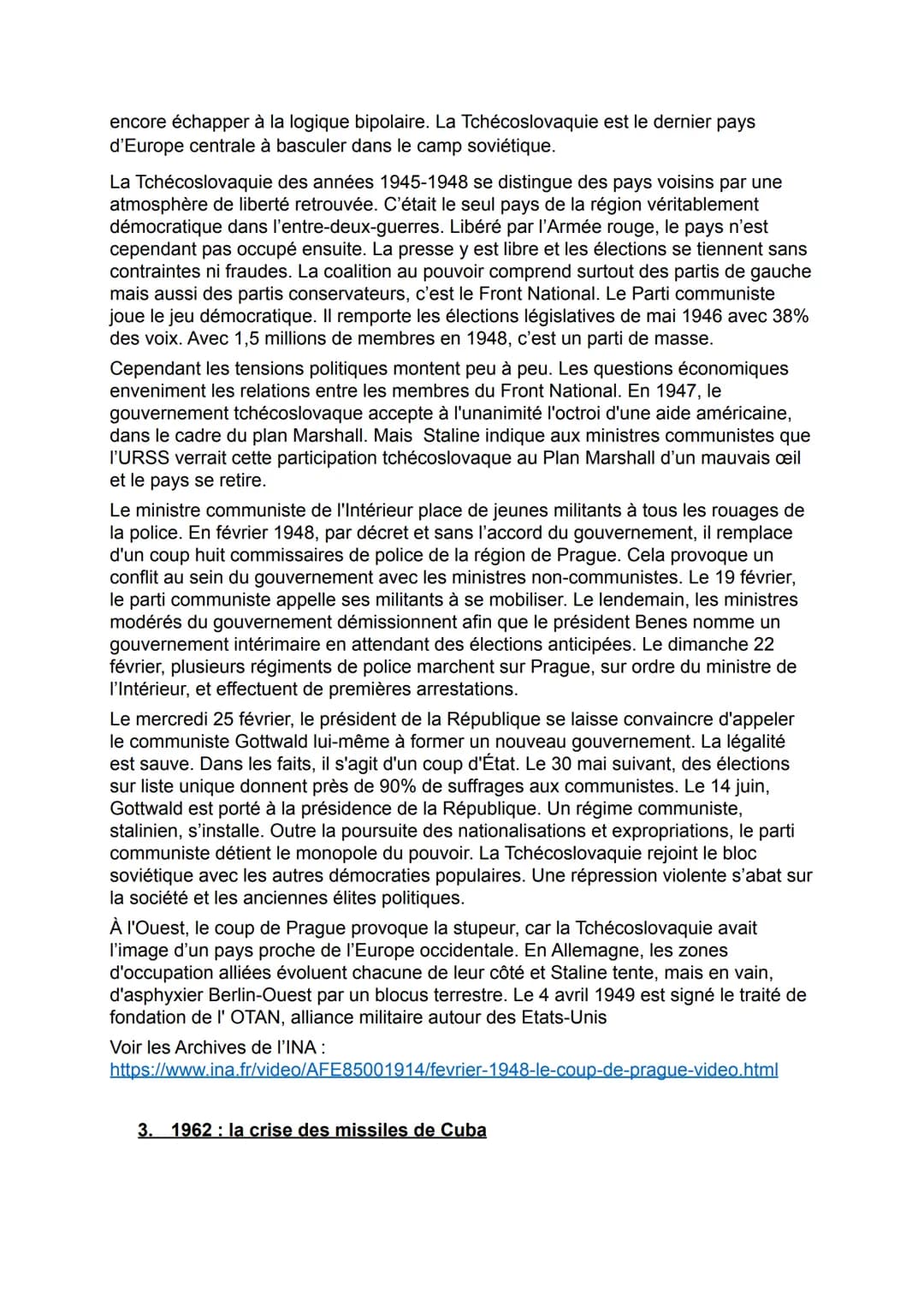 CHAPITRE VI: UNE NOUVELLE DONNE GEOPOLITIQUE : BIPOLARISATION ET
EMERGENCE DU TIERS-MONDE.
Le monde bascule vite dans une nouvelle forme de 