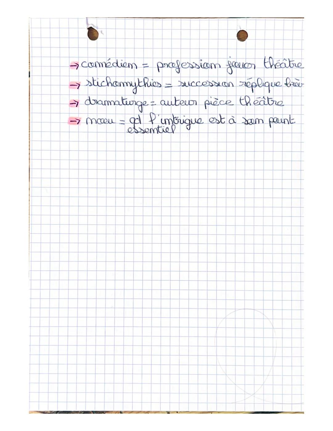 2
a
Théatre

$
Gemre theatrausc
$

- comédie destimé à destraere
- tragique = fatalité / empremage
- dramatique

$
Structure
$

- actes/scèn
