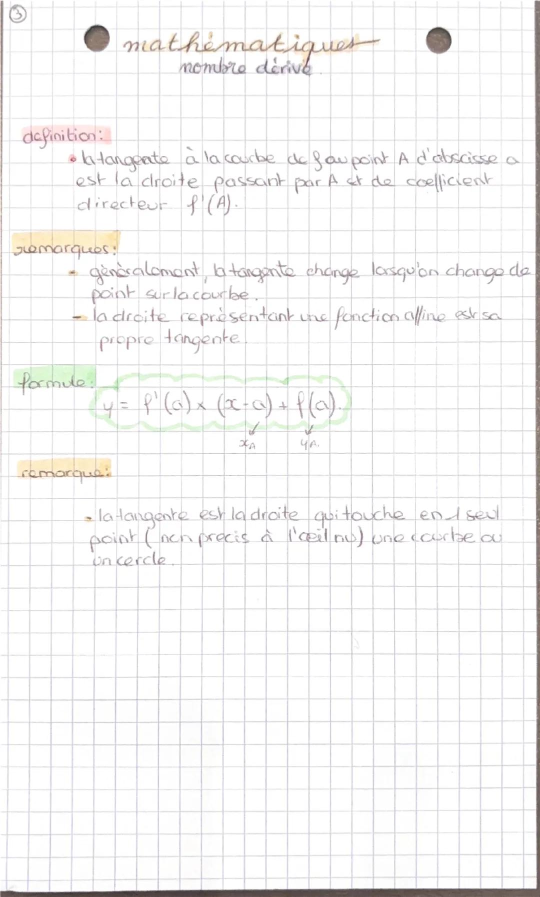 @
mathématiques
•calculer le taux de variations defentre a erb:
f(b)-P(a)
b
-
a.
ex: le taux de variations de f(x) = x³ entre let -1.
6 = ((