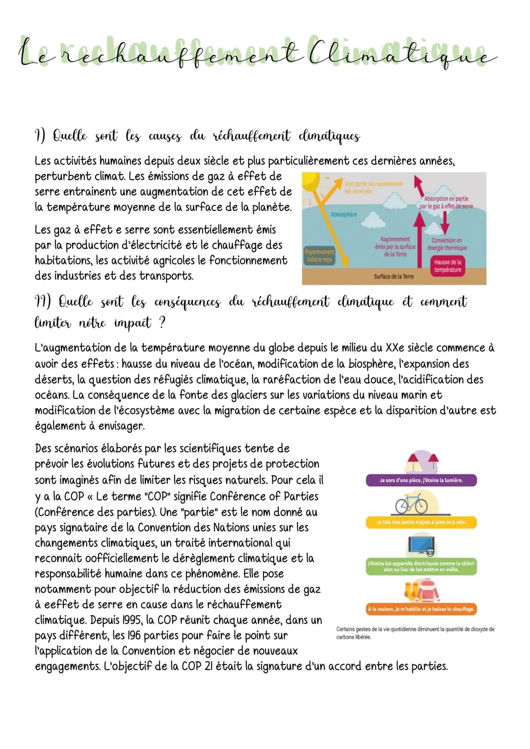 Le rechauffement climatique
1) Quelle sont les causes du réchauffement climatiques
RX
Les activités humaines depuis deux siècle et plus part