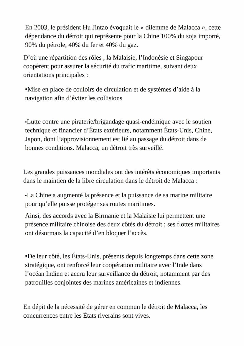 Mers et océans: au cœur de la mondialisation
Le détroit de Malacca, un point de passage majeur et stratégique
Par sa nature même de détroit,