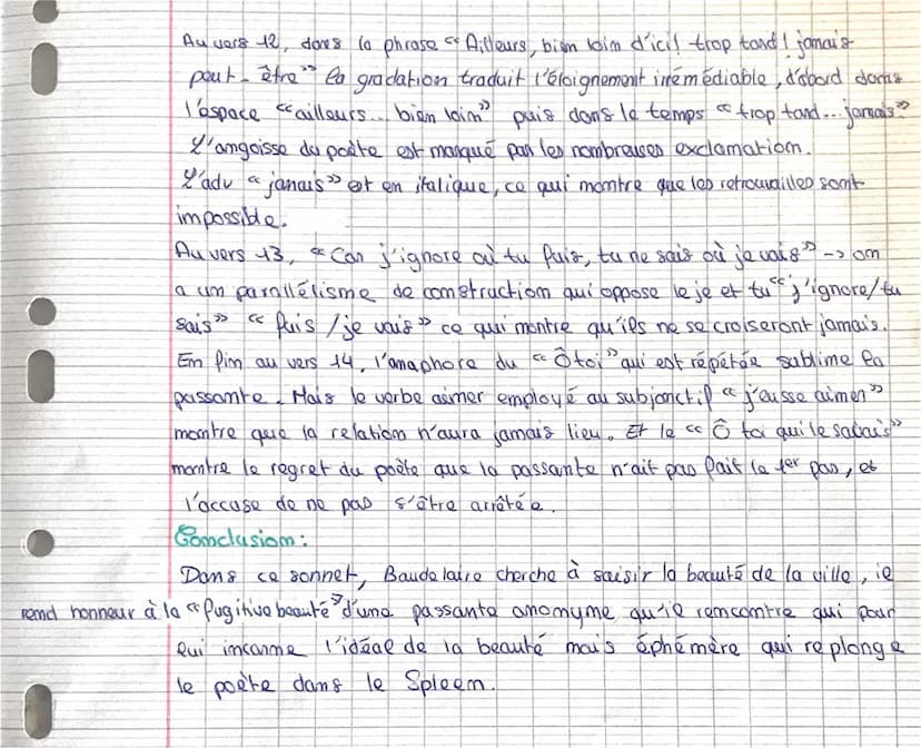 
<p>Baudelaire est un poète français du XIXème siècle. "A une passante" de Baudelaire est issue de la section "Tableaux parisiens" des Fleur