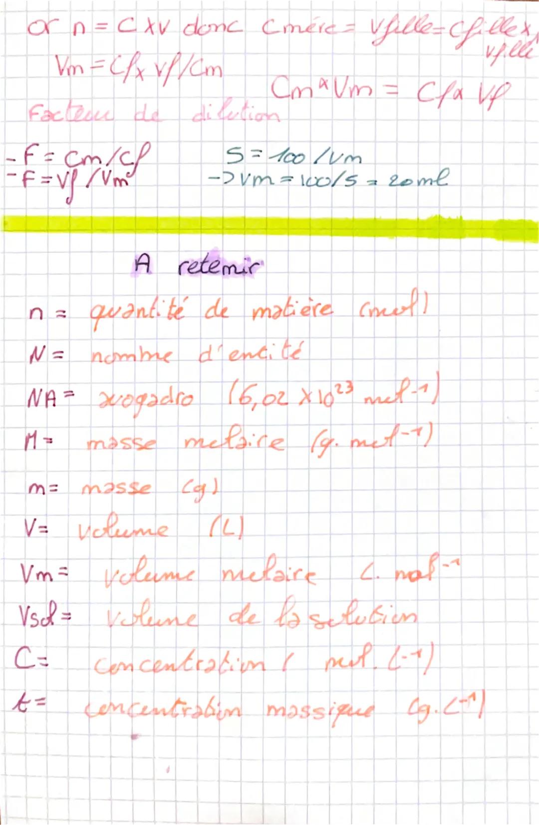 - Frammar-les-

Quantité de matière

=

quantité
de
mop matiere

N
PC

nomme d'entités
Na-7 Avogacho 16,02x1020 mef-0

nombre d'entitéc

N= 