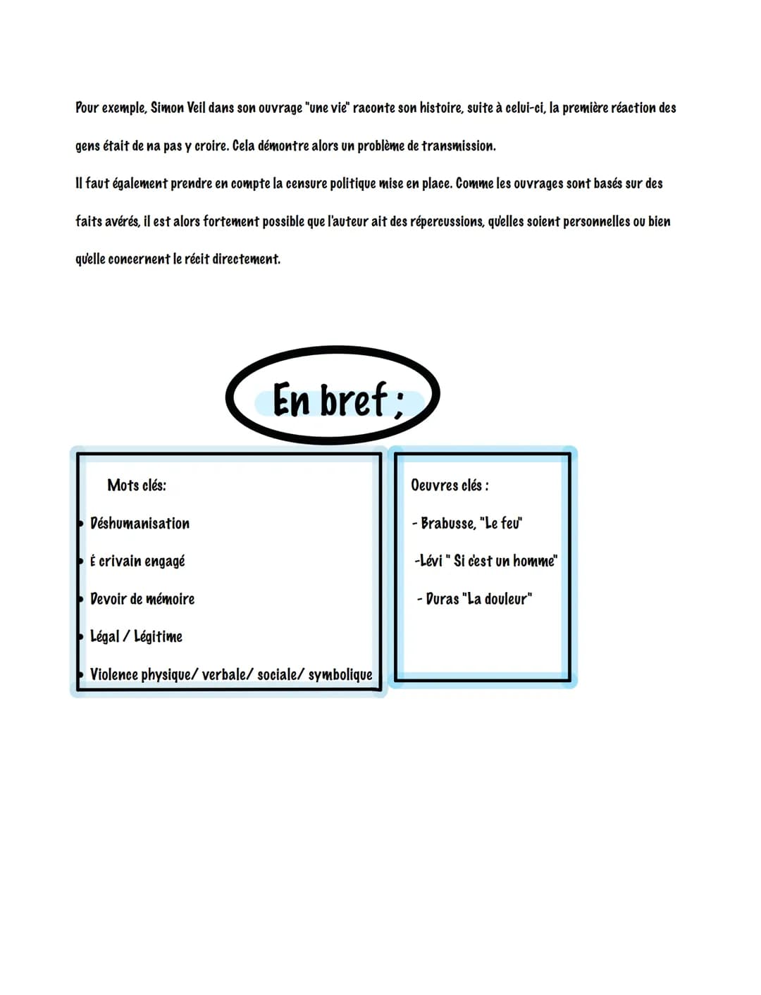 Histoire et violence:
Définition violence: Utilisation de la force pour contraindre quelqu'un à faire quelque chose. Abus de pouvoir,
idée d