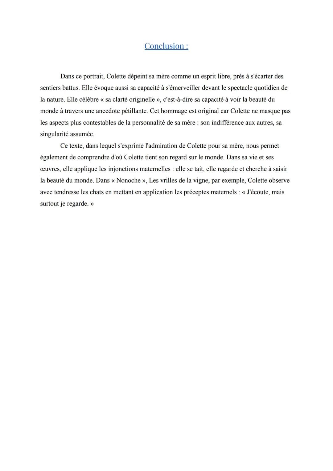 Texte Bac N° 4 : Sido et Les vrilles de la vigne, de Colette, le
portrait de Sido, 1930, p. 61-62.
Séquence 2: le romain et récit.
Support: 